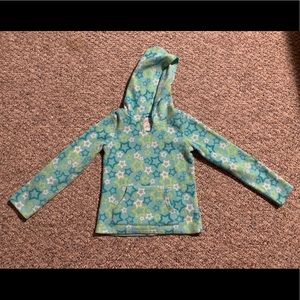 Girls Green Soda fleece hoodie